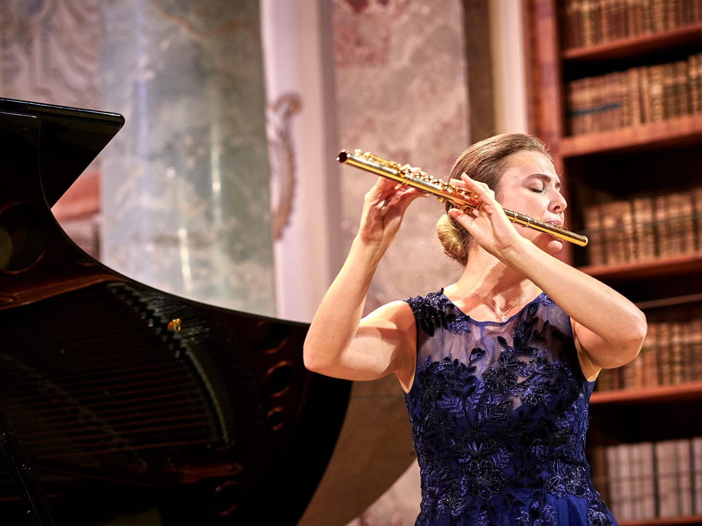 Iris Maaß beim Spielen