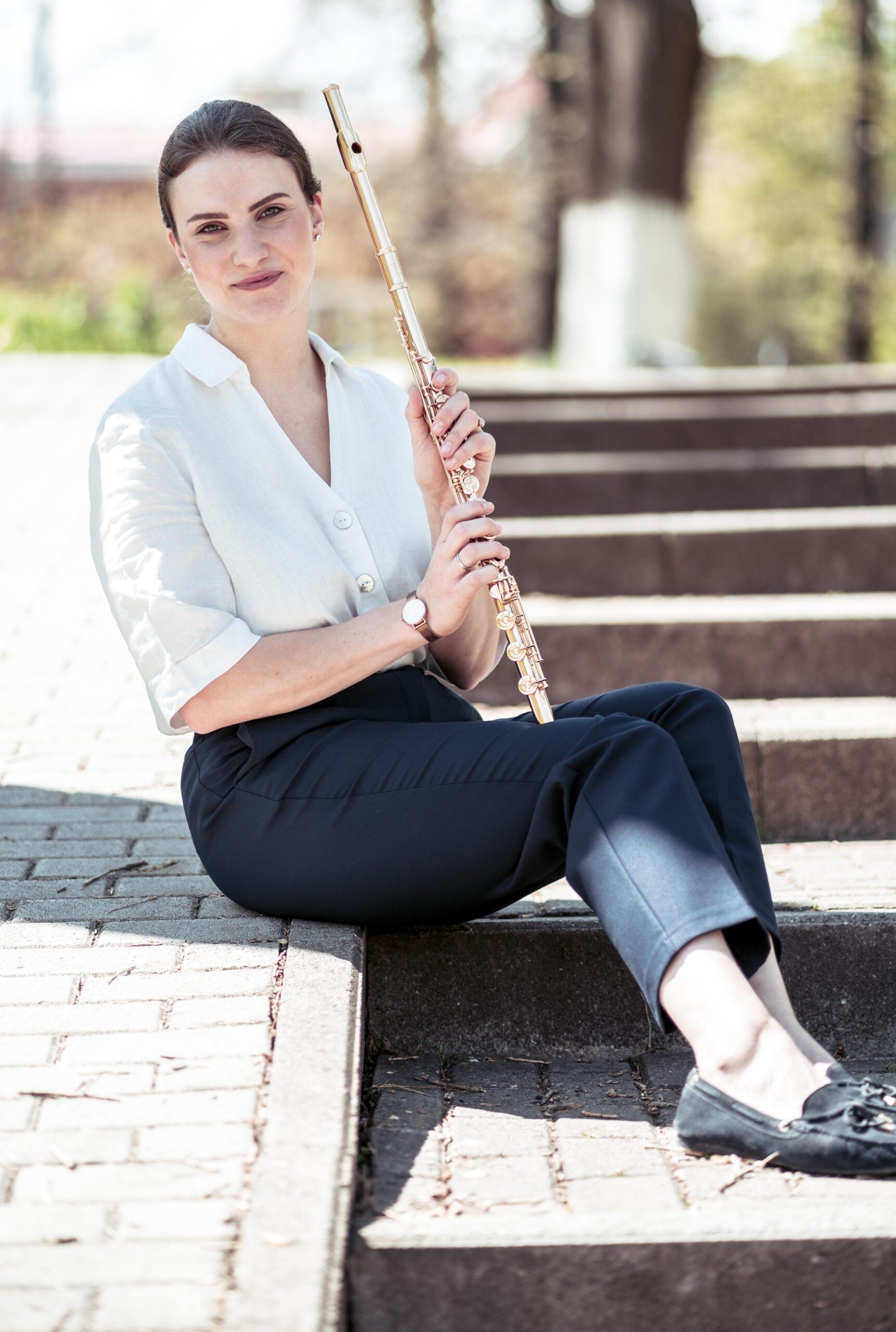 Iris Maass with her flute